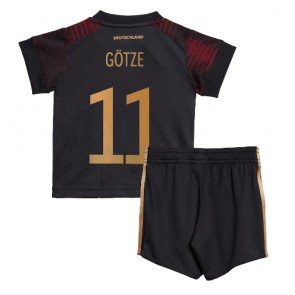 Německo Mario Gotze #11 Dětské Venkovní dres komplet MS 2022 Krátký Rukáv (+ trenýrky)